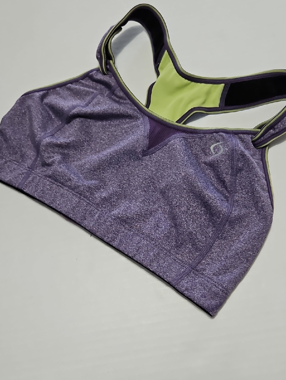 Moving Comfort Rebound Racer Purple Supportive Racerback Sports Bra Size 36D